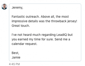 jamie says fantastic outreach above all the most impressive details was the throwback jersey great touch