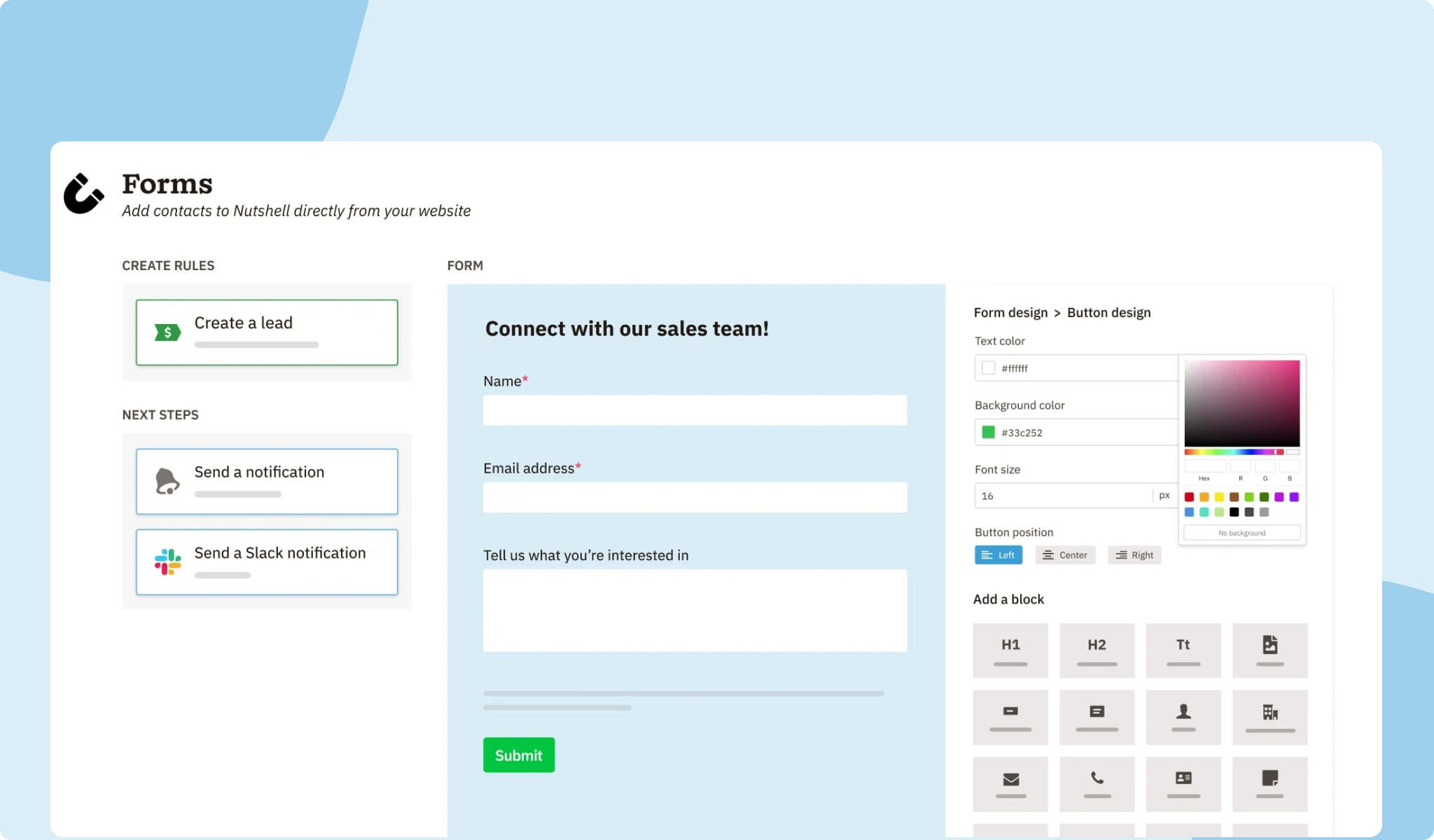 CRM Web Form Builder
